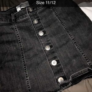 Black jean skirt